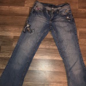 Embroidered bootcut jeans